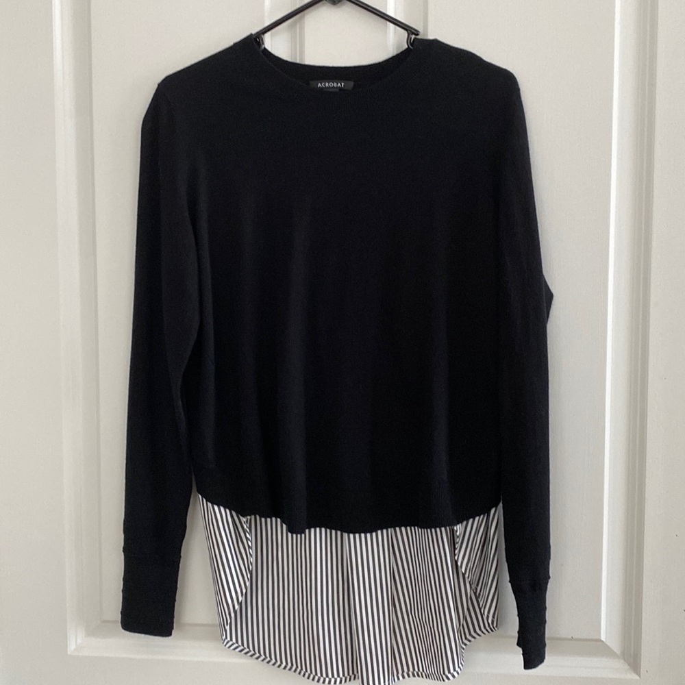 Acrobat Cashmere blend mix media sweater